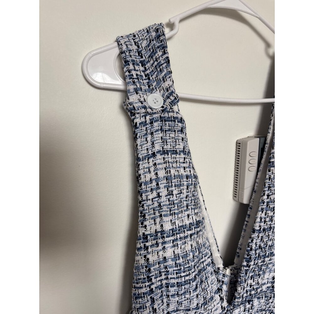 Love Is All Tweed-Style Blue & White Jumper Dress With Pockets, never worn - Picture 3 of 6